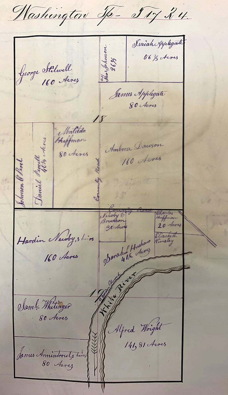 Ambrose Dawson farm in 1873